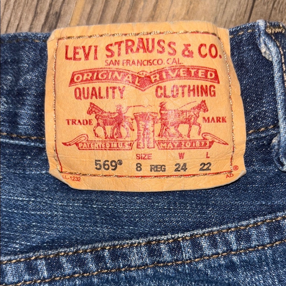 Levi's 569 Blue Classic Denim Jeans Loose Straight Cut